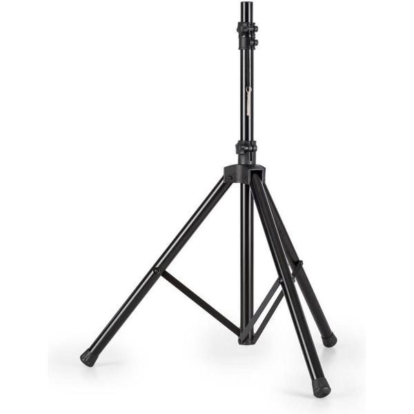 Speaker Alu luidsprekerstatief driepoot 130-200 cm 35 mm flens aluminium zwart