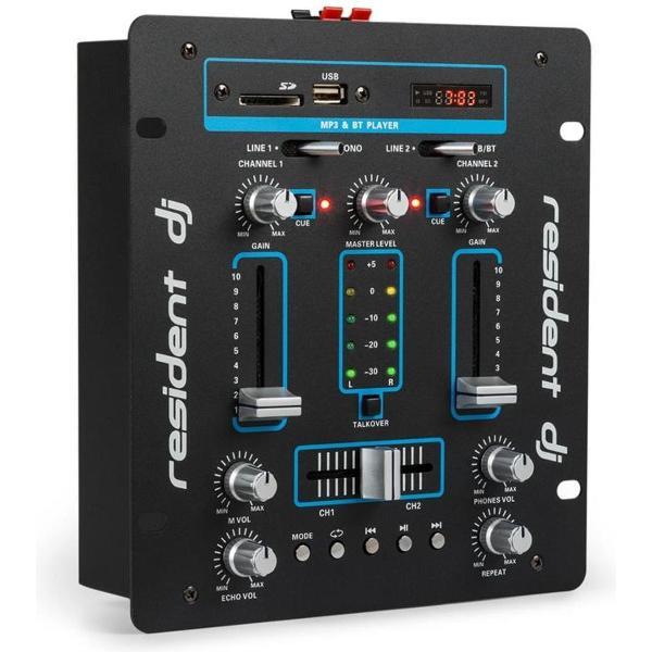 Resident DJ DJ25 DJ-mixer mengpaneel versterker - bluetooth - USB / SD - Geschikt voor rack-inbouw, stabiel metalen chassis