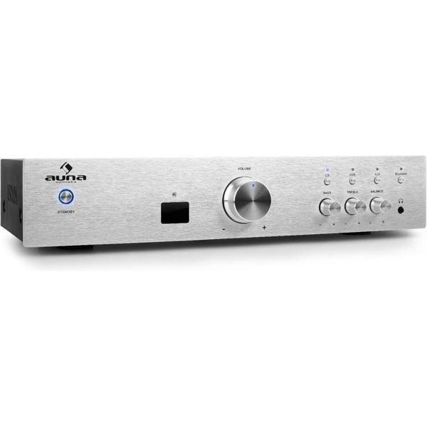 Auna AV2-CD508BT Thuis Bedraad Zwart, Zilver audio versterker