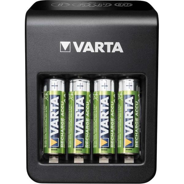 Varta Batterij oplader - LCD Plug Charger inclusief 4x AA 2100 mAh