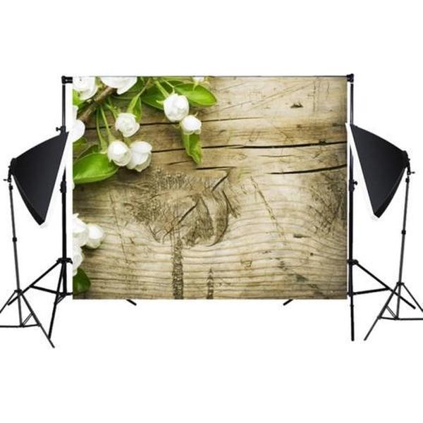 1,25 mx 0,8 m Houtnerf bloemtak prop 3D simulatie fotografie achtergrond doek (MB24)