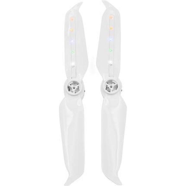 Een paar STARTRC LED knipperende ringpropeller V2 voor DJI Phantom 4-serie (wit)