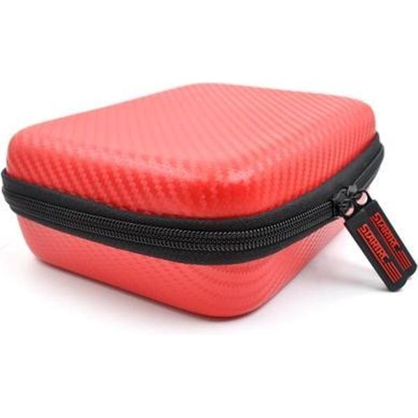 STARTRC Carbon Texture Waterproof PU Storage Bag voor DJI OSMO Pocket Gimble Camera (Red)