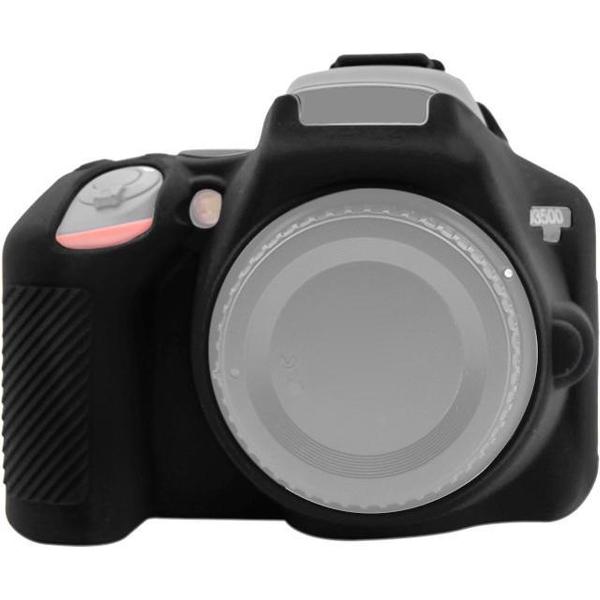 PULUZ zachte siliconen beschermhoes voor Nikon D3500 (zwart)