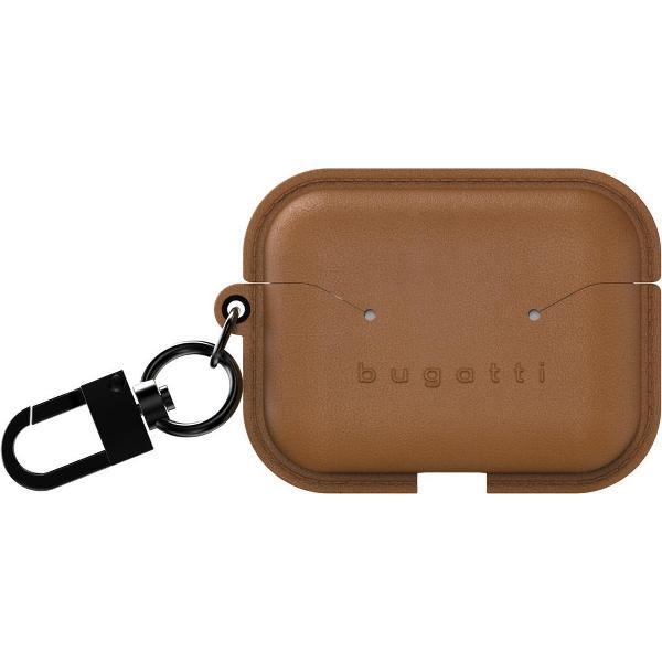 Bugatti Venezia Airpod Pro Lederen Case - Opbergcase Cognac