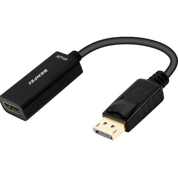 HDMI naar Displayport - ZINAPS DisplayPort-naar-HDMI 4K-adapter DP-naar-HDMI Ultra HD 4K-adapterkabel voor Lenovo Dell HP etc,