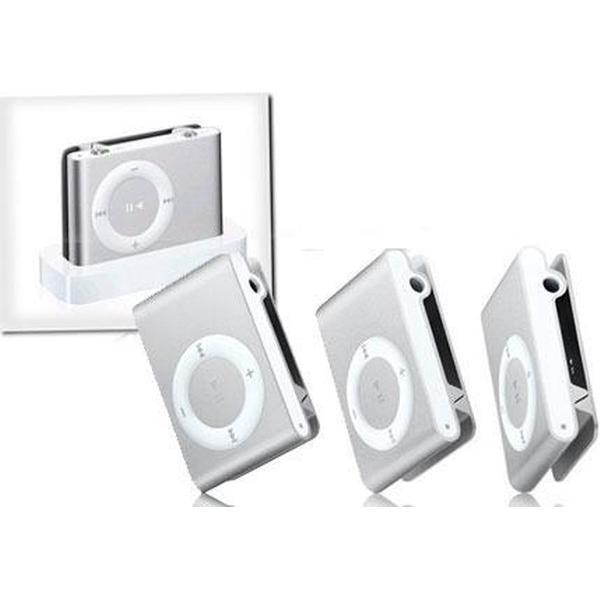 Mini MP3 speler met in-ear koptelefoon Zilver