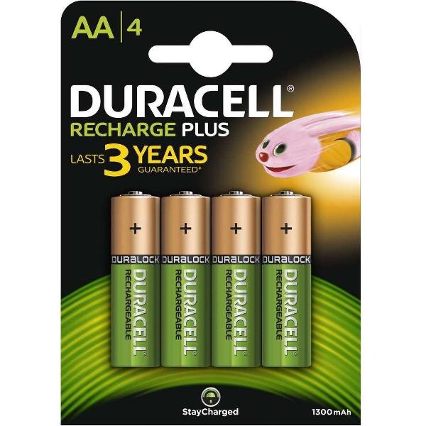 Duracell - 4 x AA Recharge Plus 1300 mAh