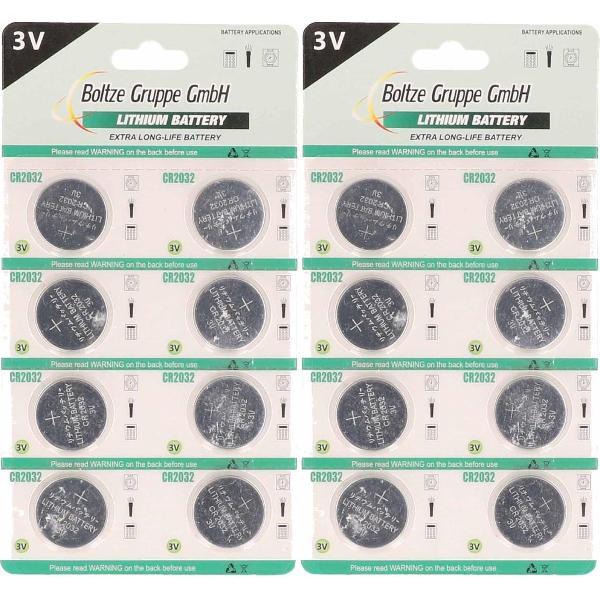16x Lithium knoopcel batterijen CR2032 - 3V - knoopcelbatterijen / knoopbatterijen