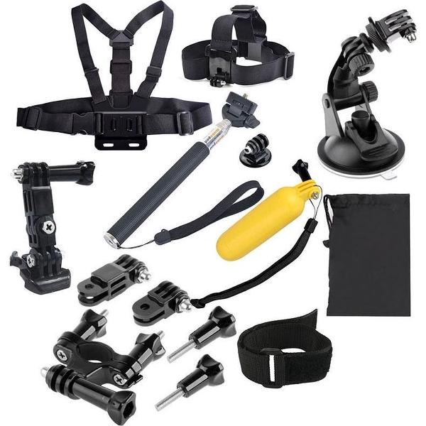 14 In 1 mega accessoire set voor outdoor sporters geschikt voor GoPro Hero 4 / 3+ / 3 / 2 / 1 en andere sport / actie camera's