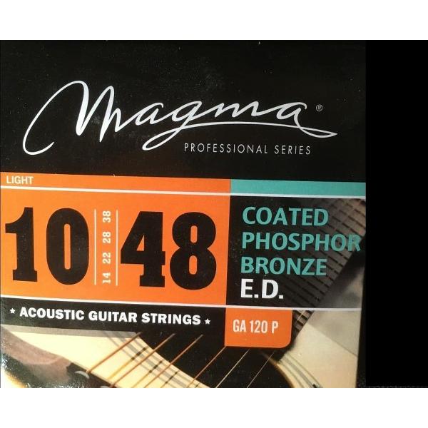 Magma GA120P prof. snaren voor akoestische westerngitaar, coated fosfor brons, Light (010-048)