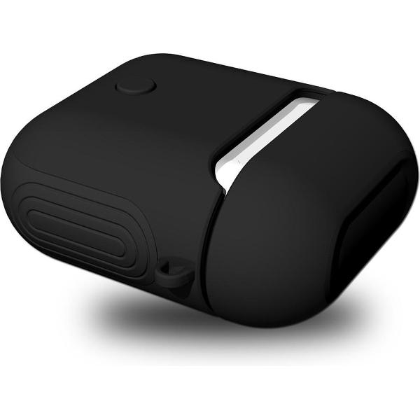 Mobigear Frosted Hard Kunststof Hoesje Zwart voor Apple AirPods