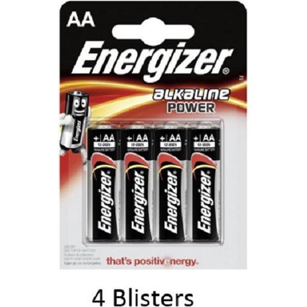 16 stuks (4 blisters a 4 stuks) Energizer AA Alkaline Power 1.5V
