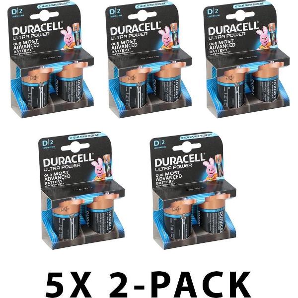 Duracell Ultra Alkaline D-batterijen – LR20 - Voordeelverpakking 10 stuks