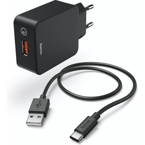 Hama Oplaadset USB Type-C QC 3.0 3 A Zwart
