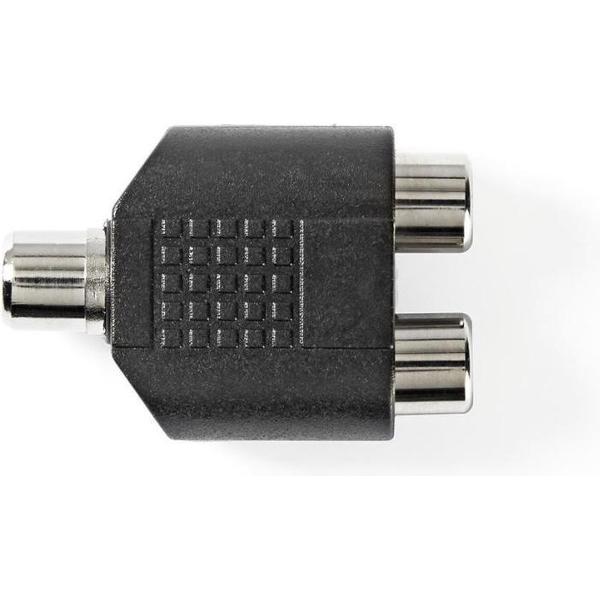 Nedis CAGP24941BK Subwoofer-adapter Rca Male - 2x Rca Female 10 Stuks Zwart