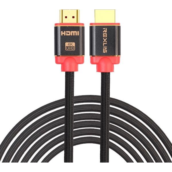 HDMI kabel - 4K - HDMI naar HDMI - HDMI Male naar HDMI Male - Aluminium red line - 10 m
