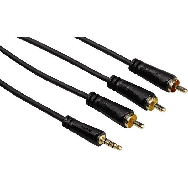 Hama audio/video kabel 3,5mm jack - 3 cinch, 1,5m 3 ster