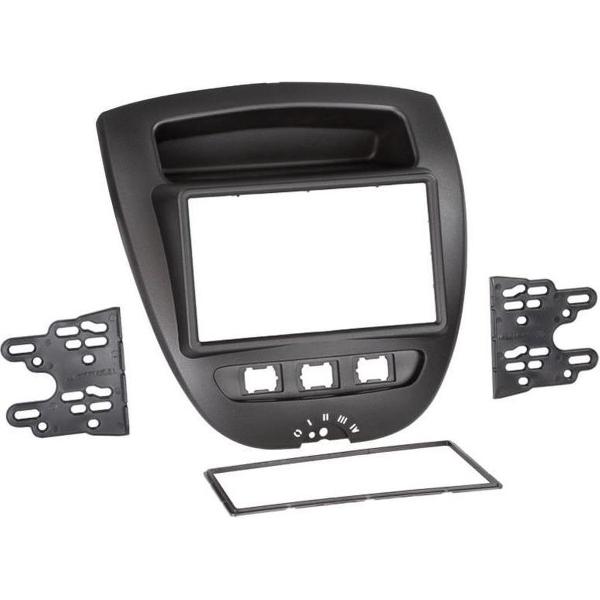 2-DIN paneel Citroen C1 / Peugeot 107 / Toyota Aygo 2005- zwart