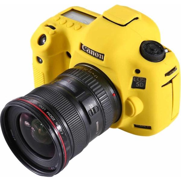 PULUZ zachte siliconen beschermhoes voor Canon EOS 5D Mark III / 5D3 (geel)