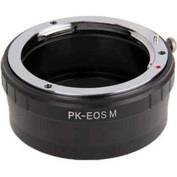 Pentax PK lens naar Canon EOS lensmontage opstapring (zwart)