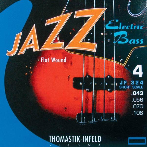 Thomastik JF324 snarenset (4) basgitaar, nickel flatwound, 043-056-070-106, shortscale