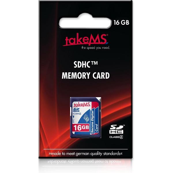 takeMS SDHC 16GB flashgeheugen Klasse 4