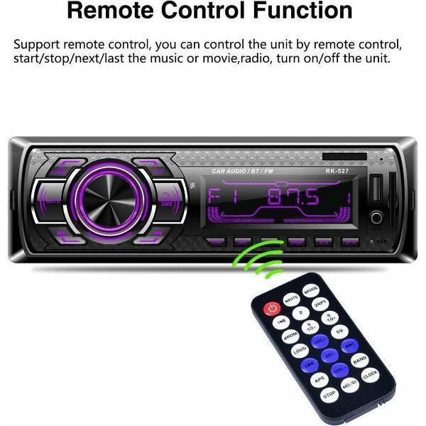 autoradio 7color LCD 12V Bluetooth FM-ontvanger met AUX SD USB MP3 MMC WMA autoradio-spele