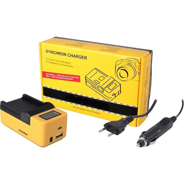 EN-EL14a - EN-EL14 Synchron USB Lader voor Nikon met LCD