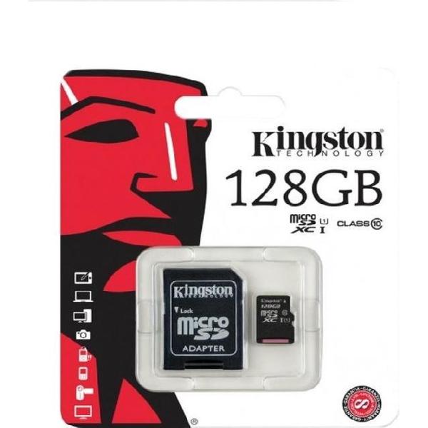 Het Origineel Kingston 128GB Micro SDXC Class 10 UHS-I 45R FlashCard Single Pack w/o Adapter