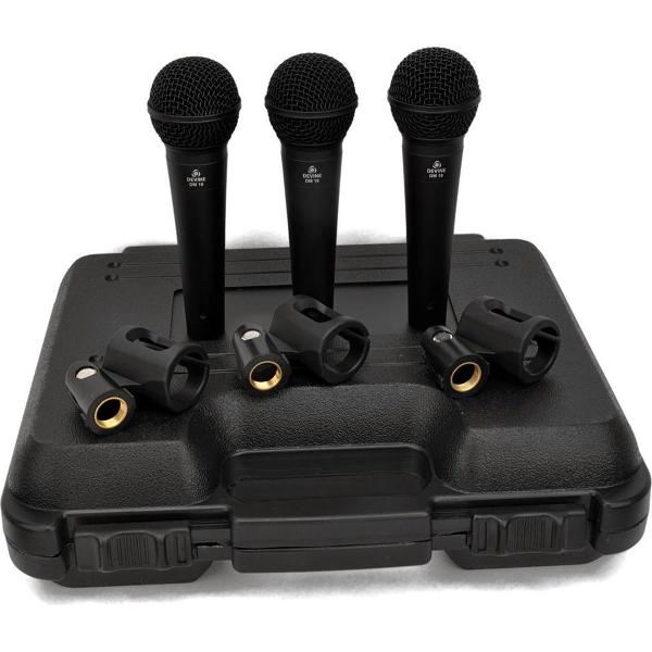 Devine DM 10 kit dynamische microfoon (set van 3)