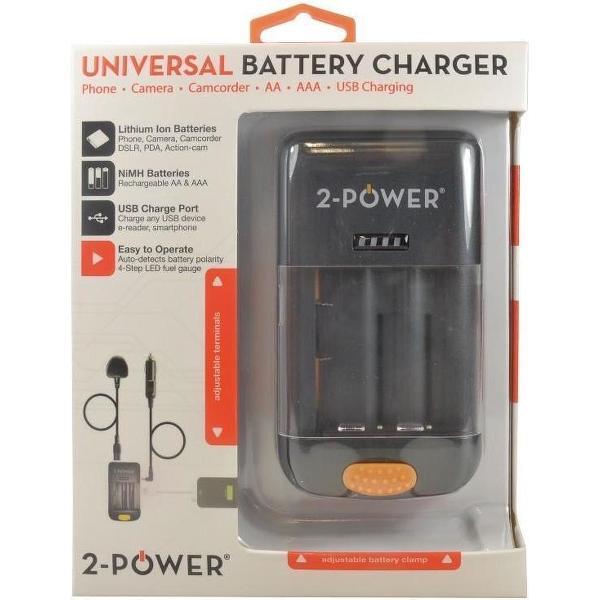 2Power Universele camera batterij lader