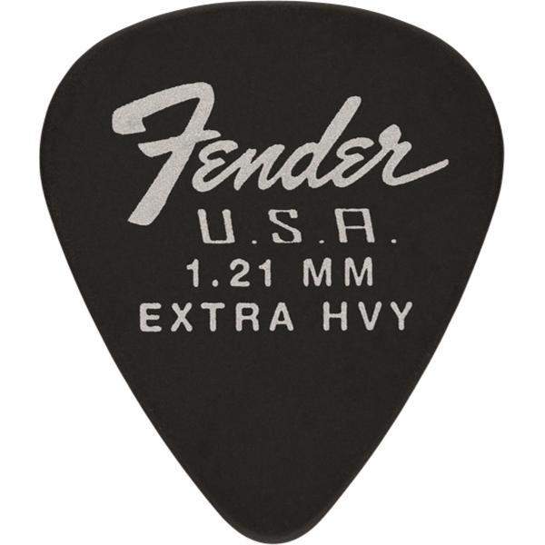 Fender 351 Dura-Tone picks, set van 12, 1,21 mm, Black