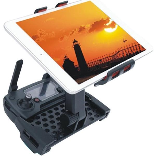 360 graden draaibare opvouwbare telefoon- / tablethouder voor DJI Mavic Pro-zender, geschikt voor 4-12 inch smartphone / tablet (rood)