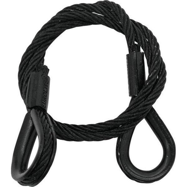 EUROLITE Steel Rope (SC) 600x3mm Zwart met thimbles