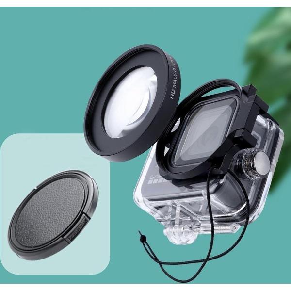 RUIGPRO voor GoPro HERO8 Professional 58mm 16X Macro Lens Duikbehuizing Filter + Duikbehuizing Waterdichte behuizing met Filter Adapter Ring & Lensdop