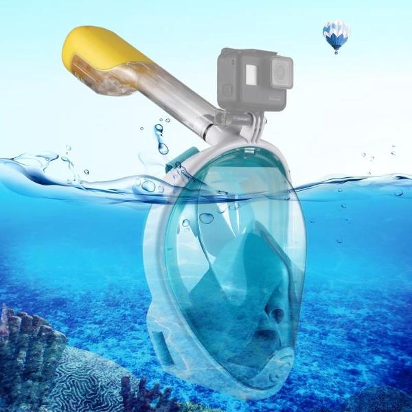 PULUZ 220mm Buis Watersport Duikuitrusting Volledig Droog Snorkel Masker voor GoPro NIEUWE HELD / HERO6 / 5/5 Sessie / 4 Sessie / 4/3 + / 3/2/1, Xiaoyi en Andere Actiecamera's, S / M Grootte (Groen)