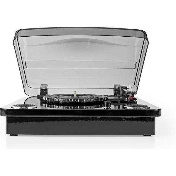 Nedis Platenspeler | 18 W | Bluetooth ® | USB-Conversie | Cover | Zwart