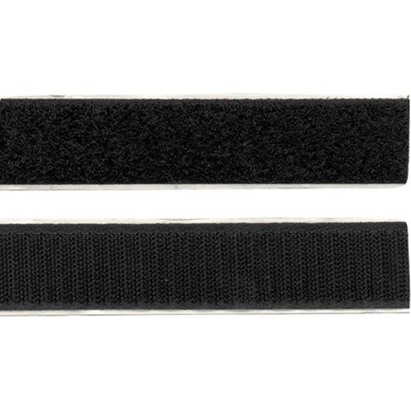 Klittenband Breedte 20 mm Lengte 1 meter Zwart (1 stuks)