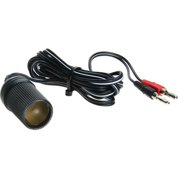 Adapter sigarettenaansteker > 2 x Bananenstekker ca 1.8m