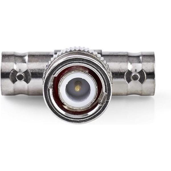 Nedis CVGP01945ME Adapter Antenne Bnc Male - 2x Bnc Female 10 Stuks Metaal