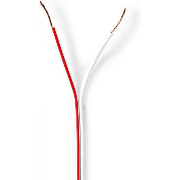 Nedis CAGW0500WT1000 Speaker-kabel 2x 0,50 Mm2 100 M Folieverpakking Wit