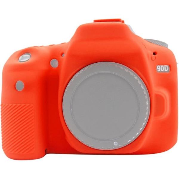PULUZ zachte siliconen beschermhoes voor Canon EOS 90D (rood)