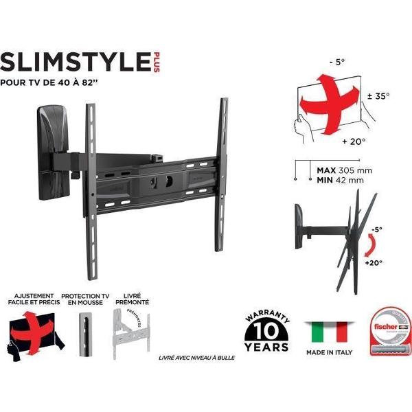 Meliconi SlimStyle Plus 400 SR 2,08 m (82'') Zwart