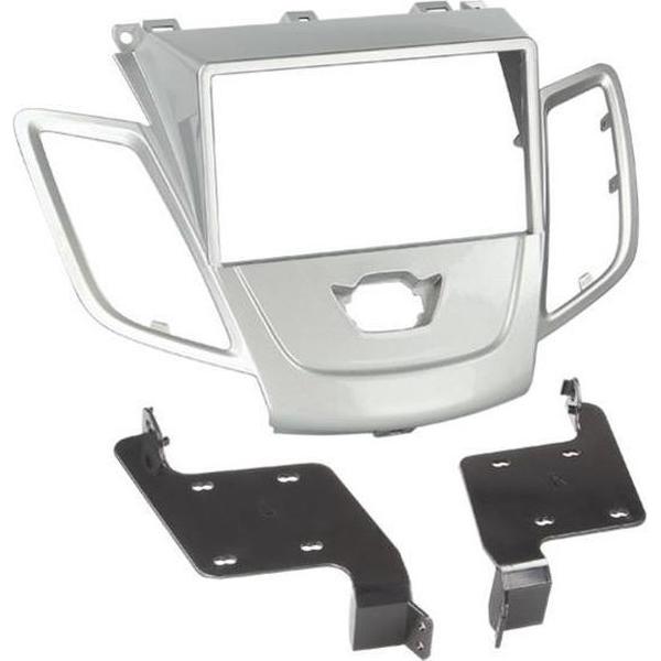 2-DIN Paneel Ford Fiesta zonder Multifunctioneel display 2008-2013 Kleur: Zilver