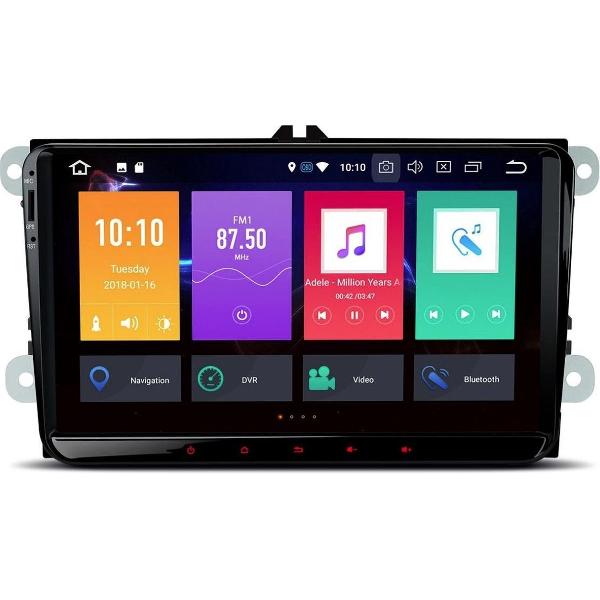 VW | Seat | Skoda 9 INCH HD Octa Core 32GB + DDR3 4G RAM Android 8.0 Digitale Touchscreen HDMI Auto DVD-speler