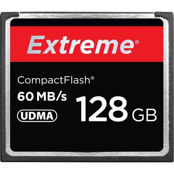 Compact flash card 128GB - Extreme - 400X lees snelheid, tot wel 60 MB/S - compact flash geheugenkaartje - 43×36