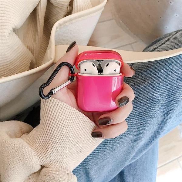 Airpods 1/2 hoesje - Roze - Transparant - case