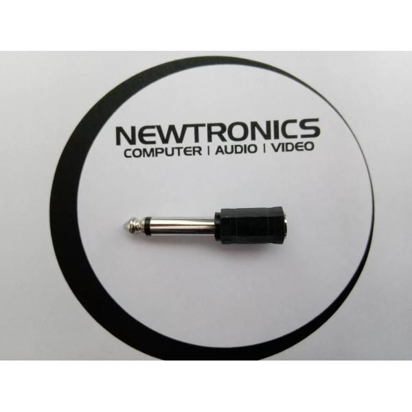 Newtronics audio adapter 3.5mm vrouwelijk - 6.35mm mannelijk - MONO voor gebruik met piano, gitaar, versterker