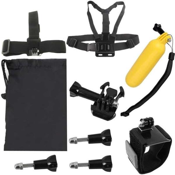 YKD-105 9-in-1 Borstgordel + Polsriem + Hoofdriem + Drijvende Bobber Monopod + Draagtas + Schroeven Set voor GoPro HERO4 / 3 + / 3/2/1 / SJ4000
